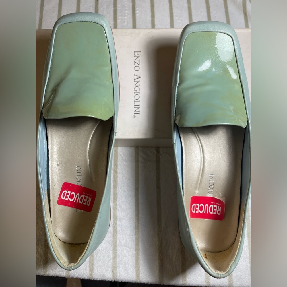 Enzo Angiolini Leather Dusty Blue Flats 6.5 CLEARANCE - ANY 2 PAIRS OF SHOES $35